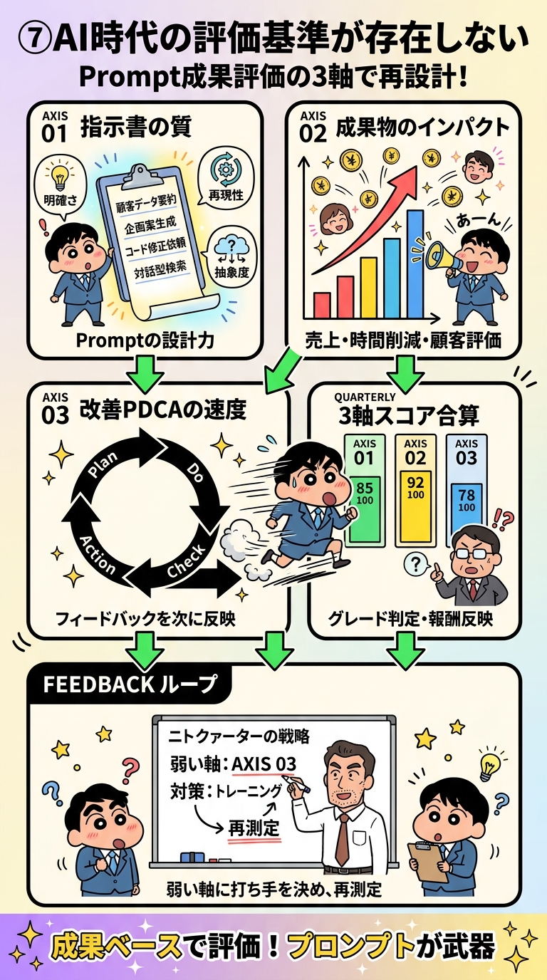 3軸×PDCAのPrompt成果評価ループ